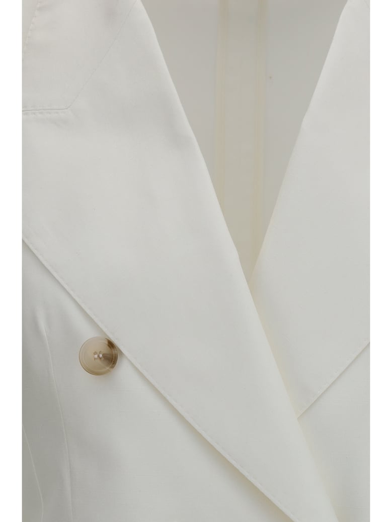 double-breasted blazer optical white by Selfnex