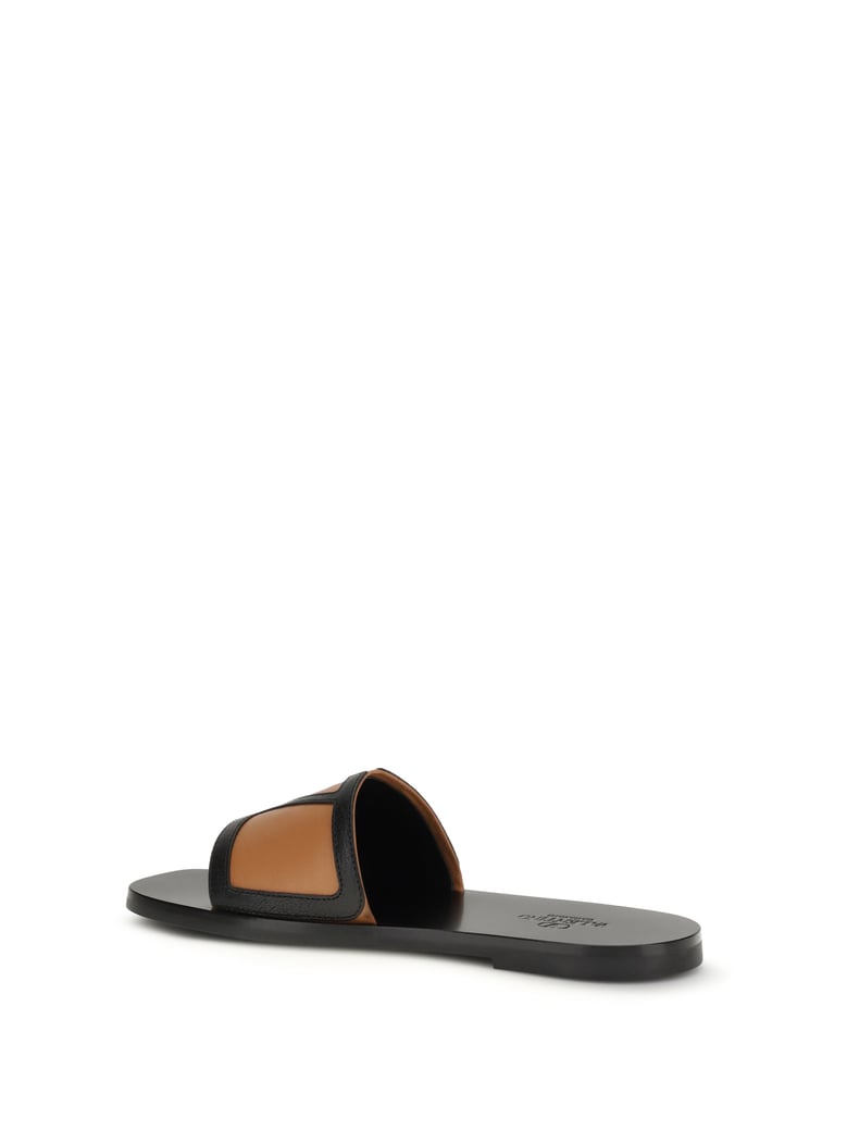 slide sandals viva superstar black/roasted pecan by Selfnex