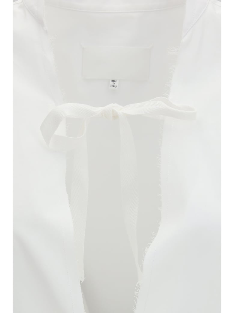 dress raw-edge cotton white by Selfnex