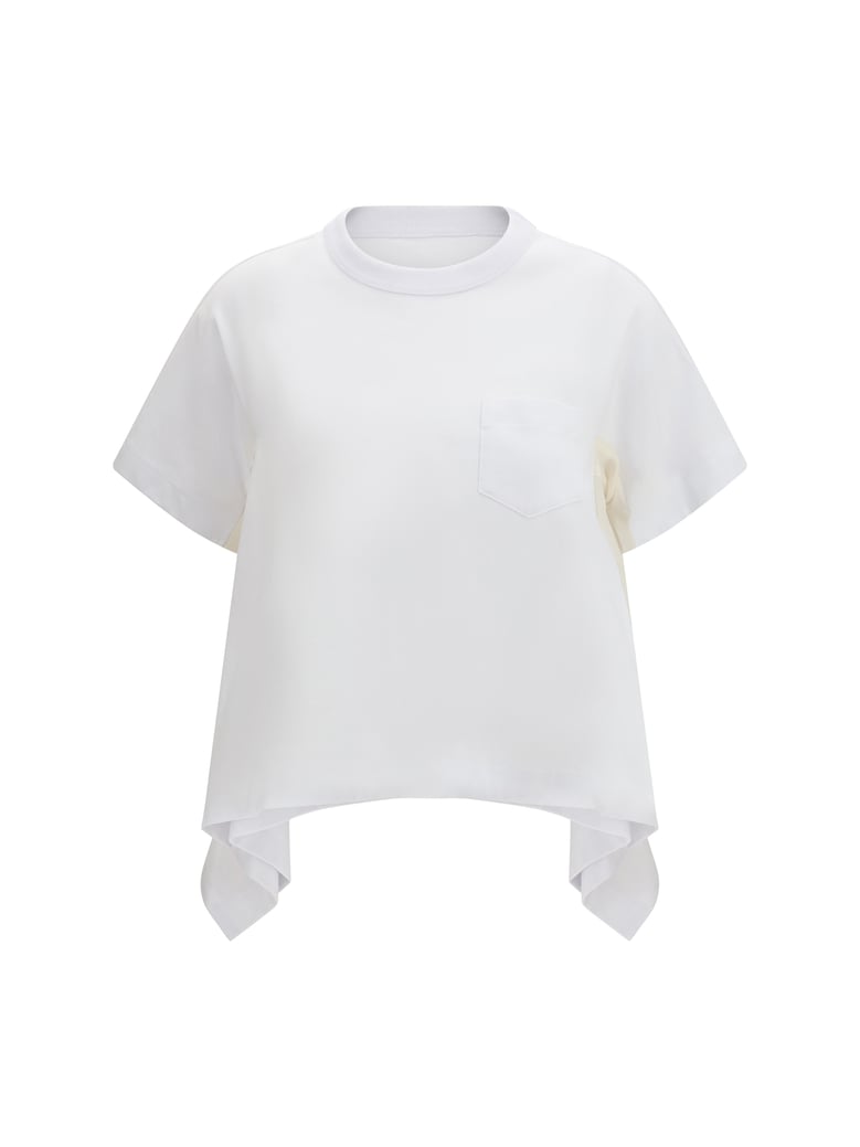 t-shirt light weight denim & cotton jersey white by Selfnex