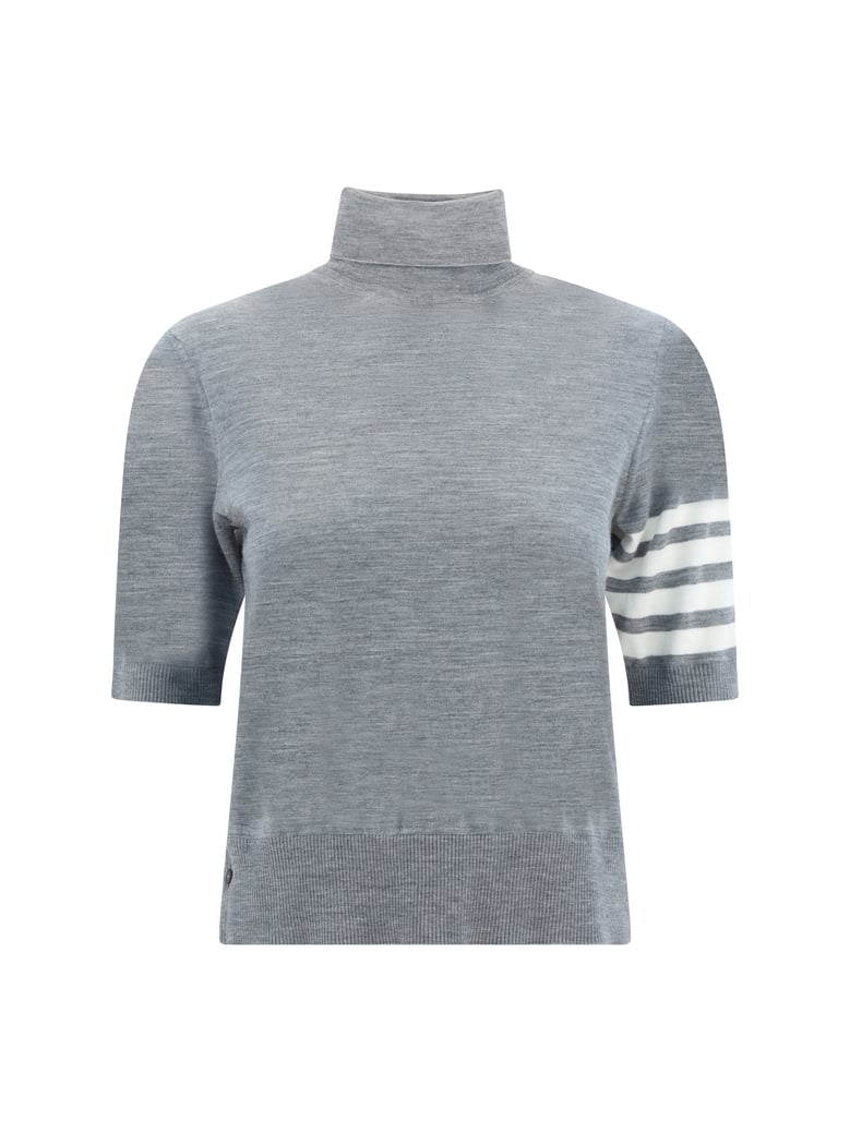 turtleneck sweater virgin wool light grey by Selfnex
