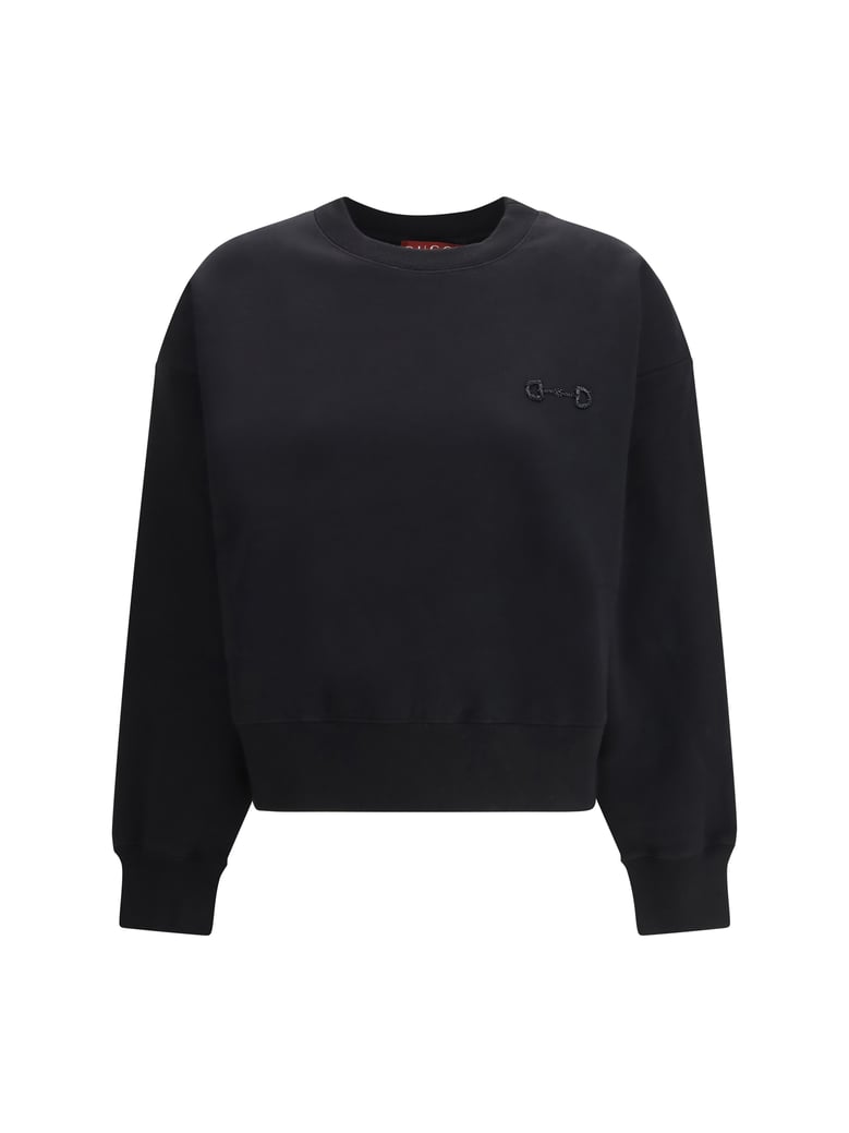 sweatshirt brushed cotton black/mix by Selfnex