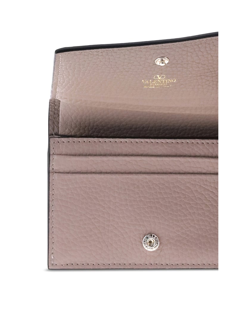 wallet rockstud powder pink calfskin by Selfnex
