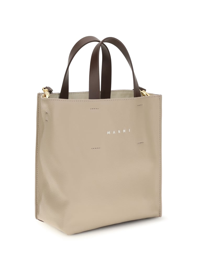 handbag museo mini moonstone/dark burgundy/coffee by Selfnex