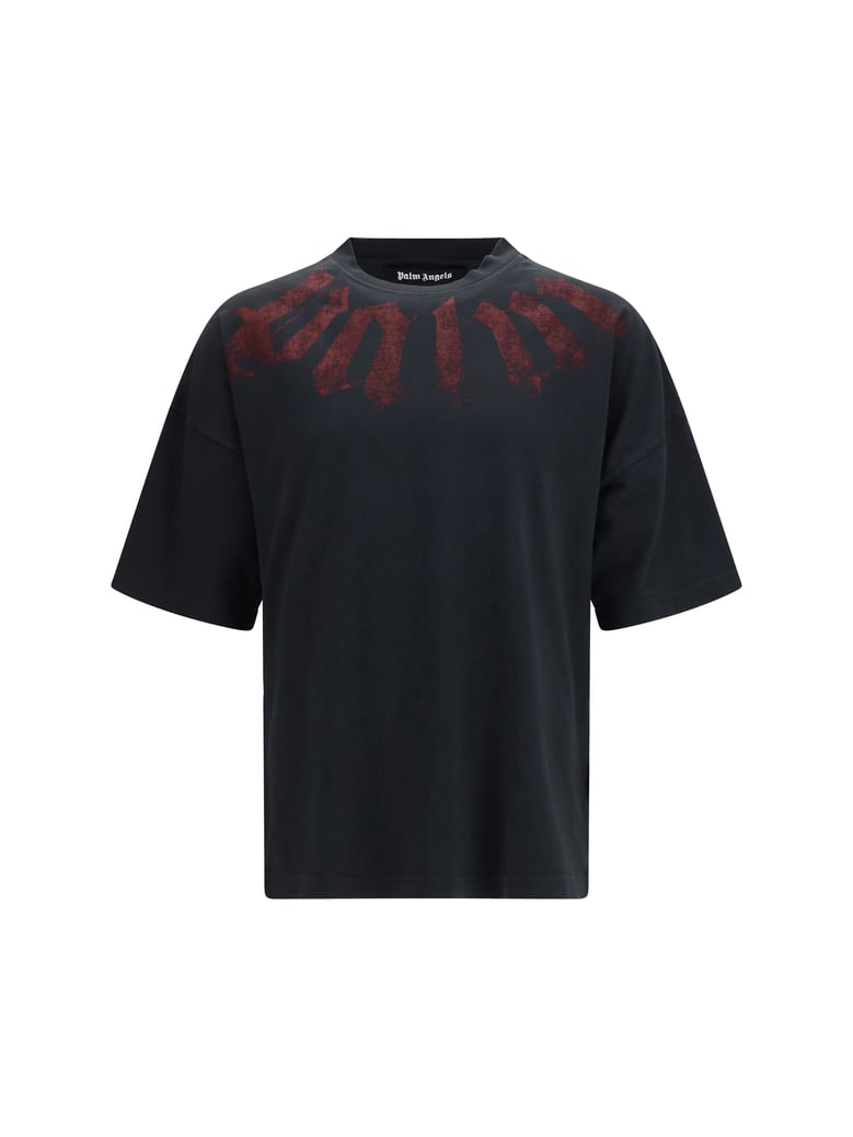 t-shirt big neck logo black/burgundy by Selfnex