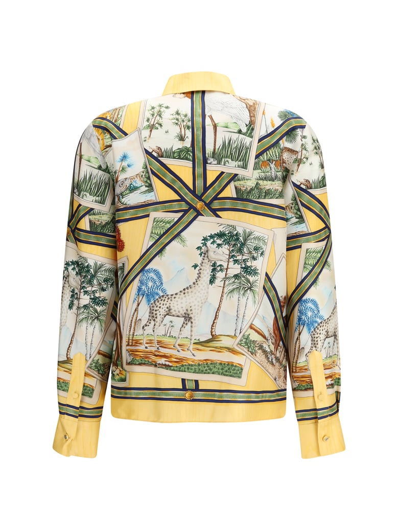 shirt silk twill yellow/ivory by Selfnex