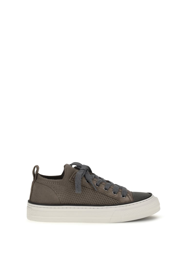 sneakers cotton-knit suede chocolate by Selfnex