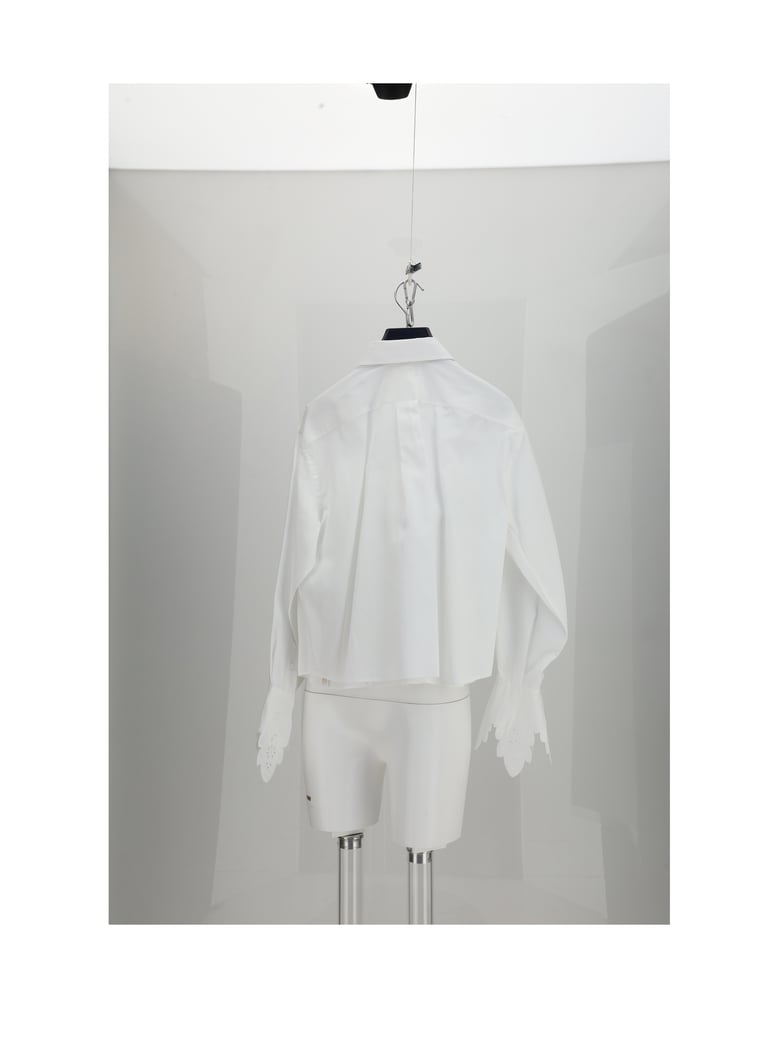 cropped shirt optic white by Selfnex
