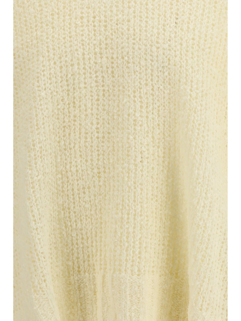 openwork sweater eggshell linen by Selfnex