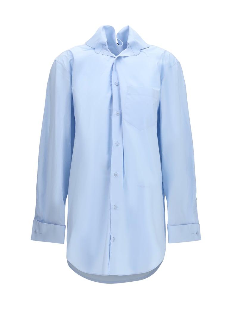 shirt with elasticated collar blue by Selfnex