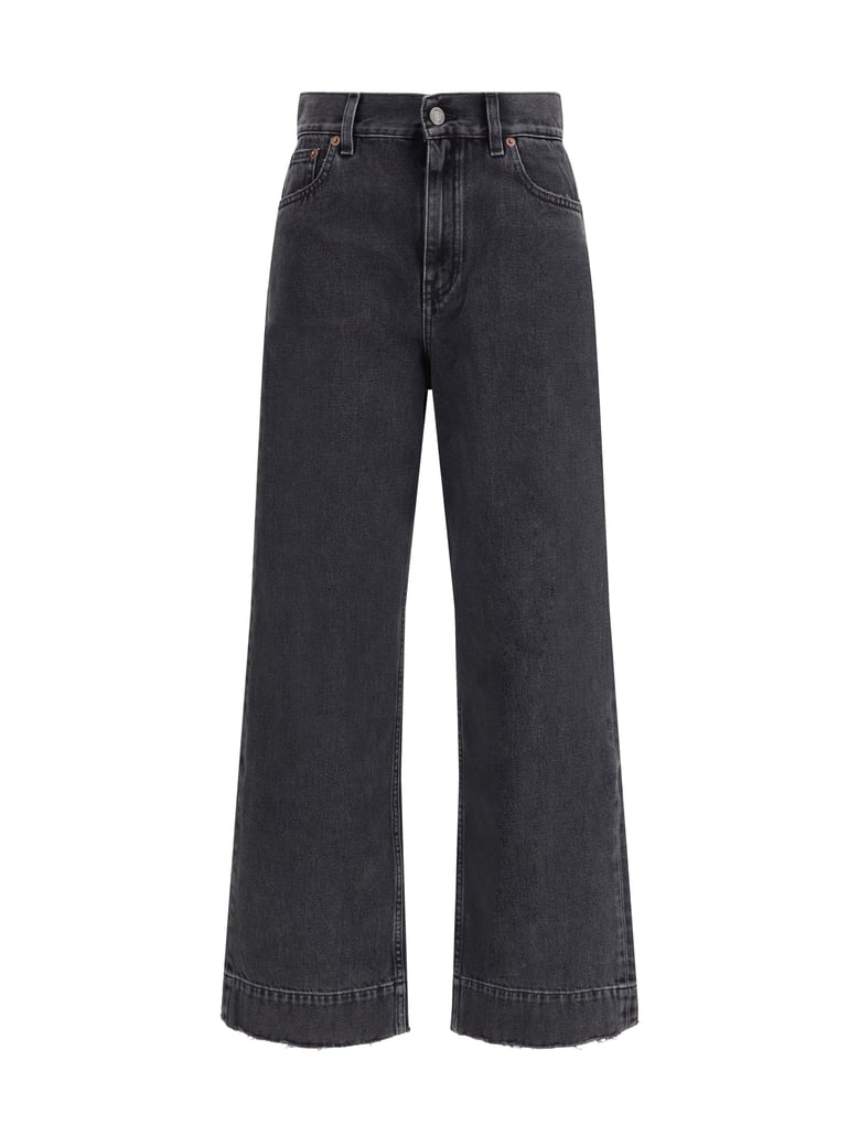 jeans high-waisted cropped asphalt black by Selfnex