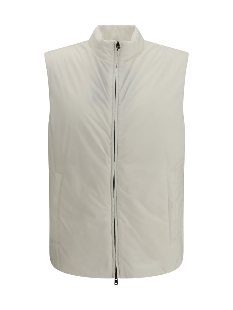 sleeveless vest white by Selfnex