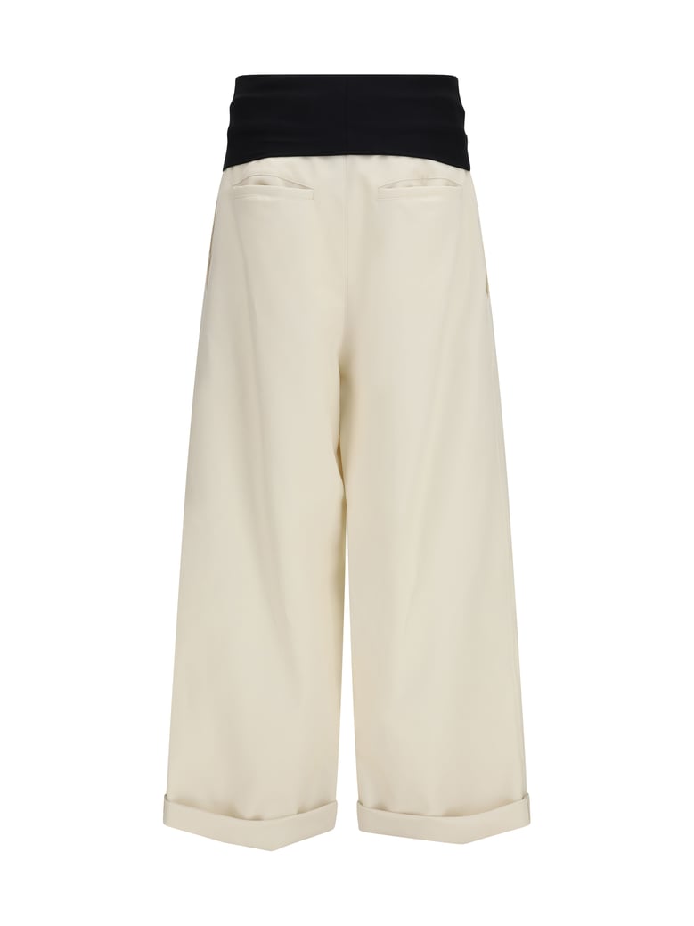 wide-leg pants wendy white/black by Selfnex