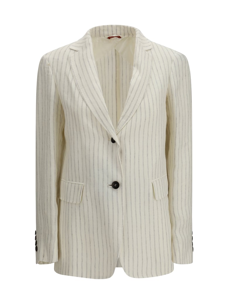 blazer single-breasted pinstriped linen natural by Selfnex