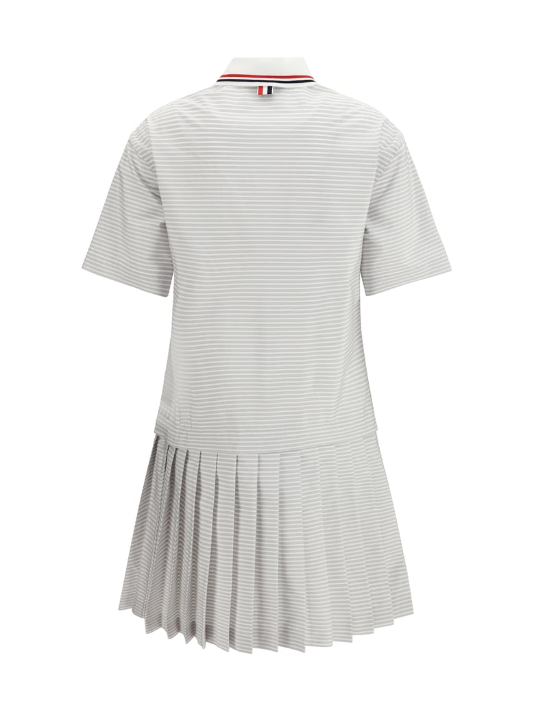 cotton polo dress medium grey by Selfnex