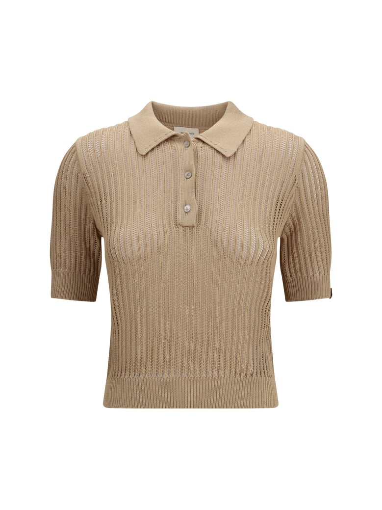 cotton polo shirt light camel by Selfnex