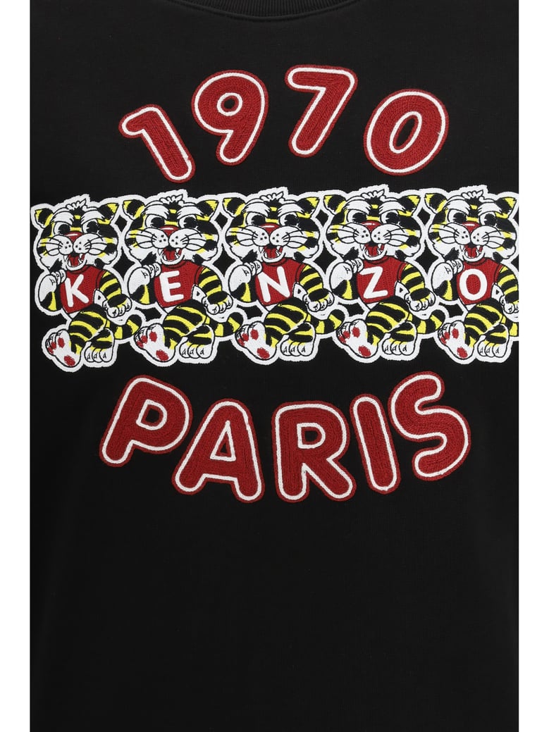 sweatshirt wild tiger cotton black by Selfnex
