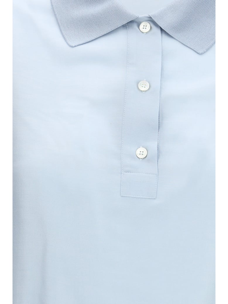 short-sleeve blouse azure by Selfnex