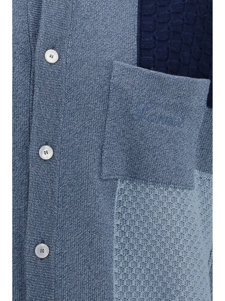 short-sleeve cardigan denim blue by Selfnex