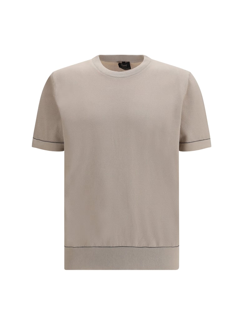 crew-neck t-shirt sand/navy by Selfnex