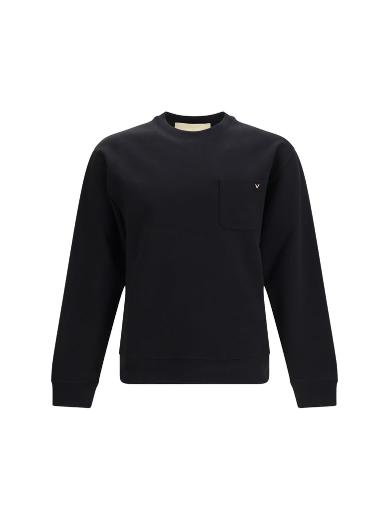 sweatshirt crewneck cotton jersey black by Selfnex