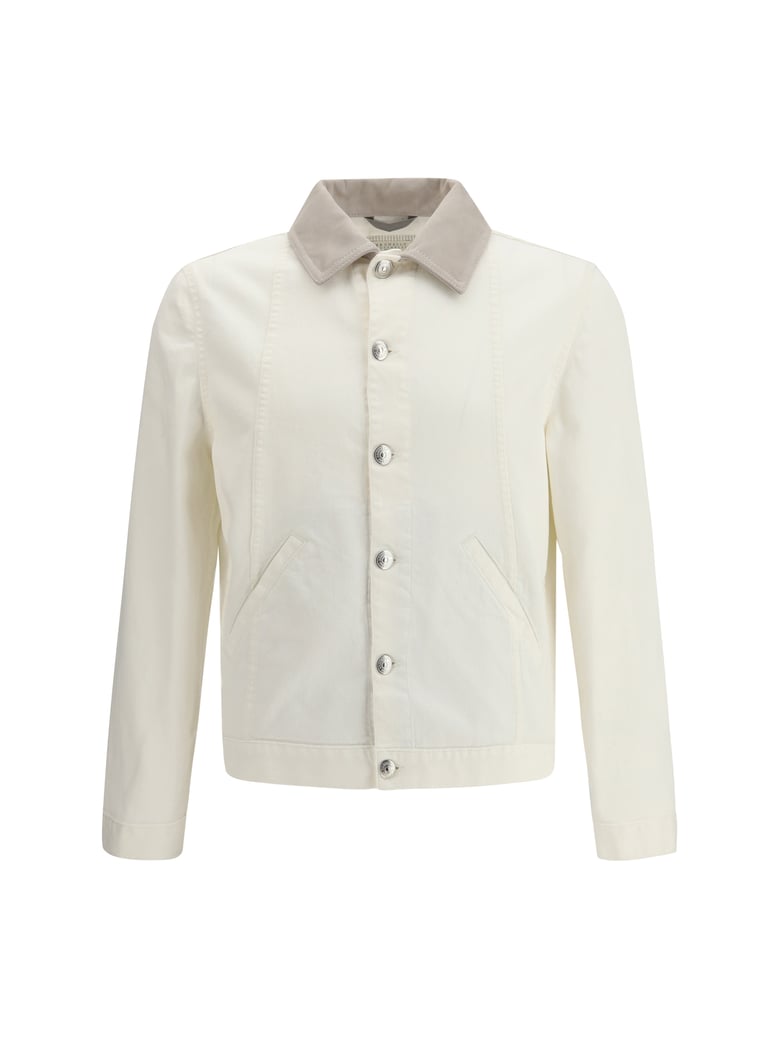 denim jacket white/beige by Selfnex