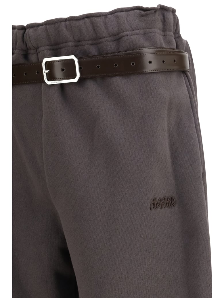 track pants buckle-belt brown by Selfnex