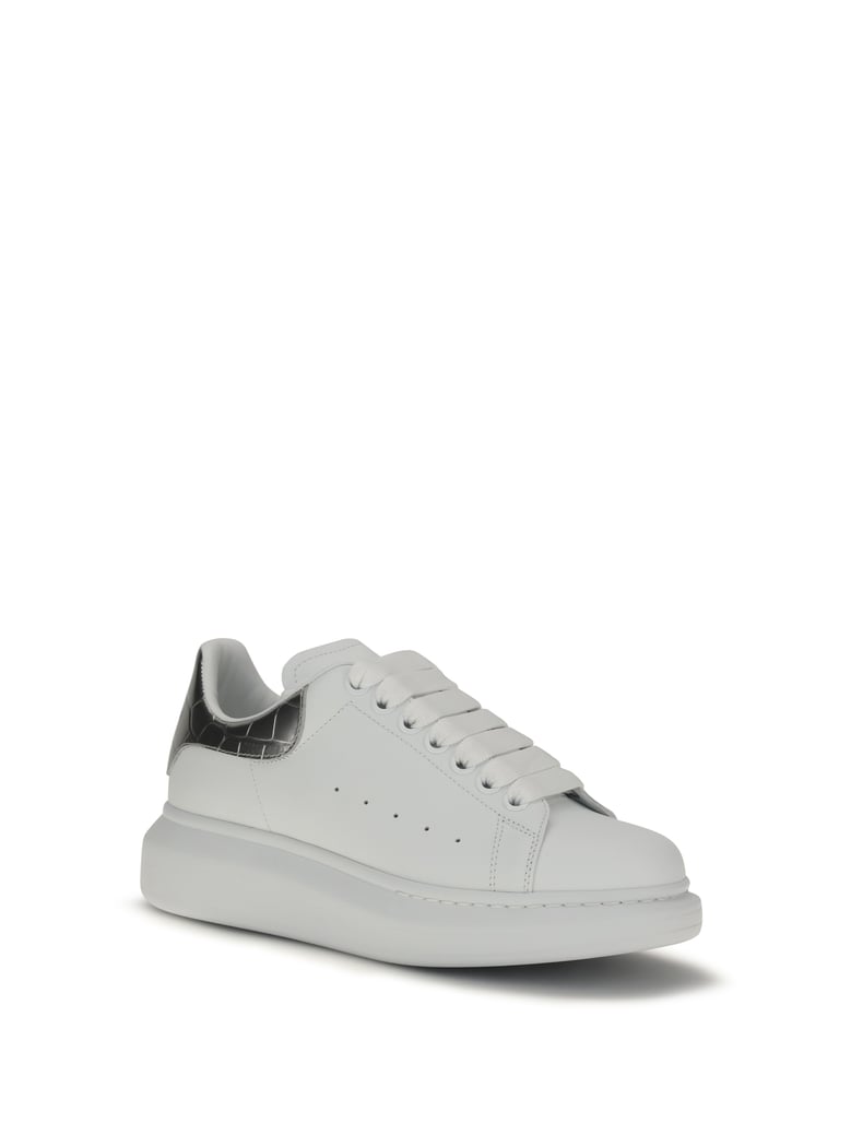 leather sneakers white/silver by Selfnex