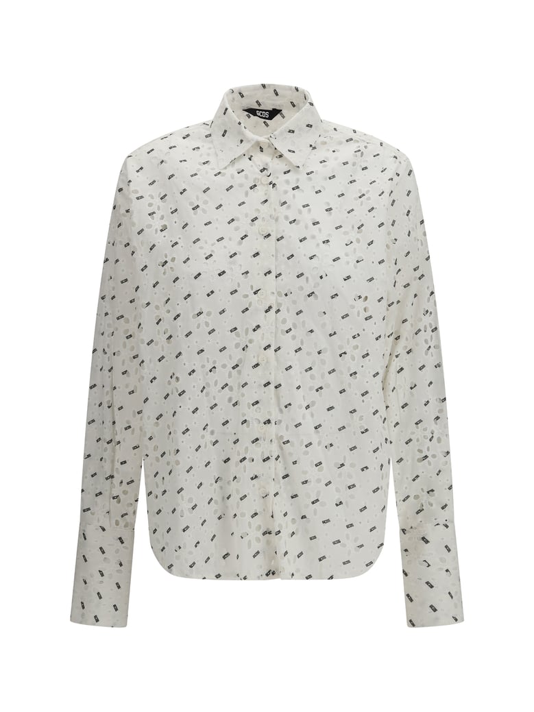 shirt broderie anglaise optic white/black by Selfnex