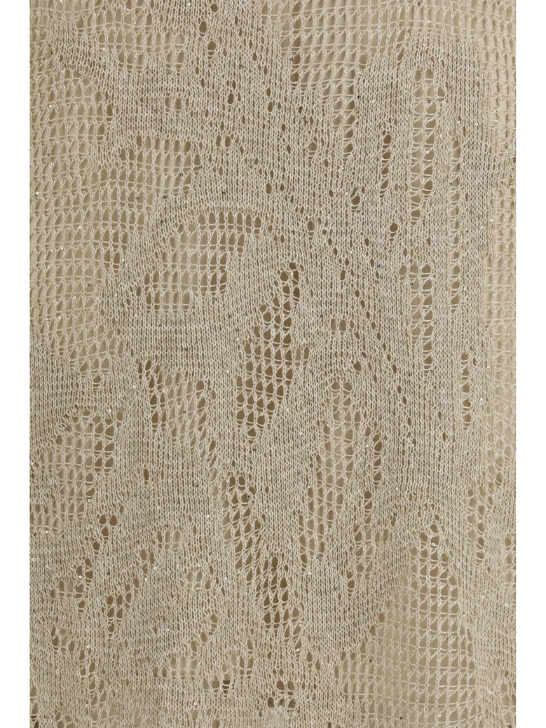dress water lillies beige linen by Selfnex