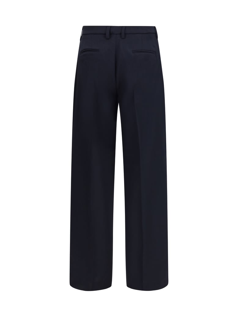 pants wide-leg virgin wool midnight blue by Selfnex