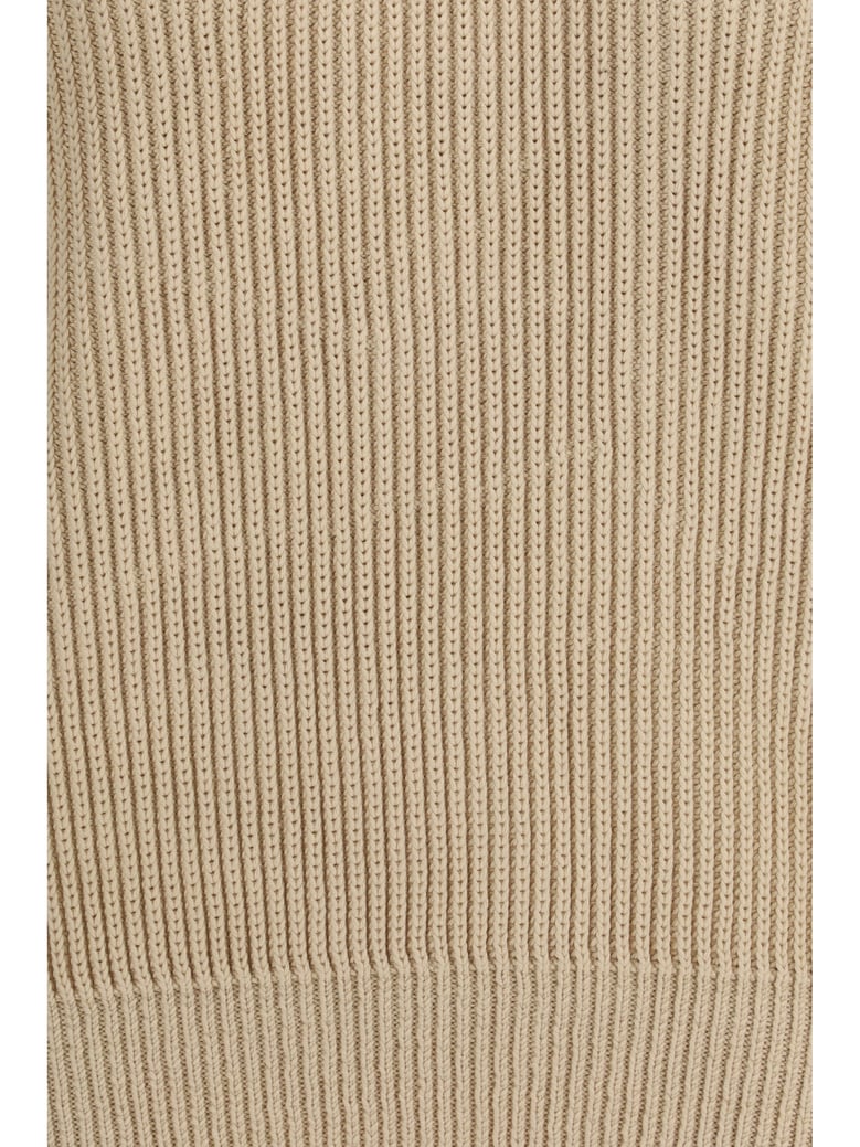 pullover ribbed cotton light brown by Selfnex
