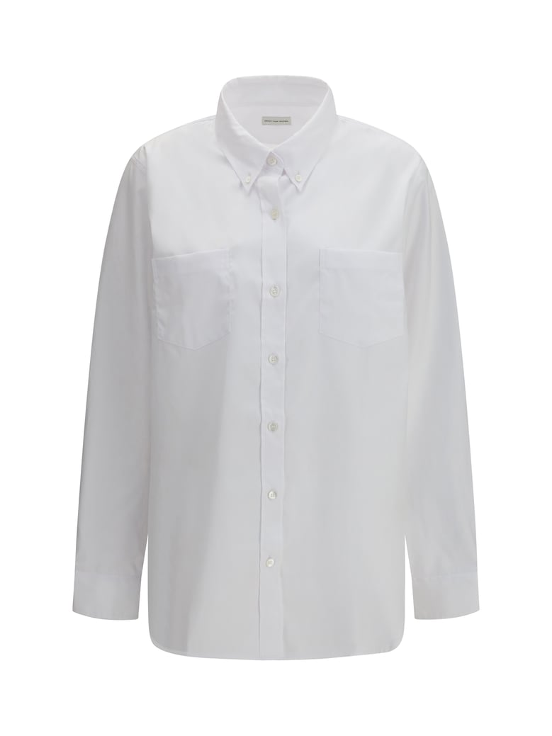 shirt loose cotton white by Selfnex
