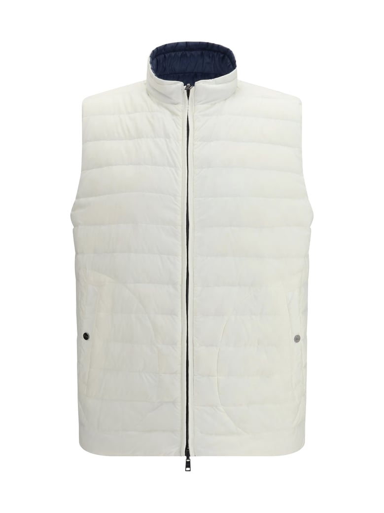 reversible gilet teal/white by Selfnex