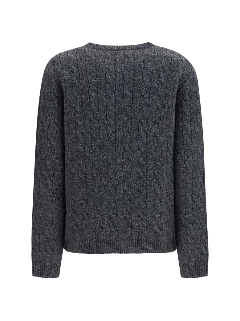 sweater virgin wool anthracite melange by Selfnex