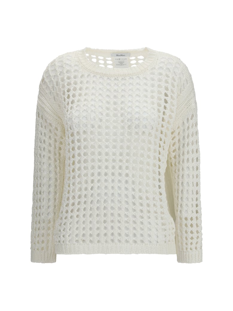 open-knit sweater optic white by Selfnex