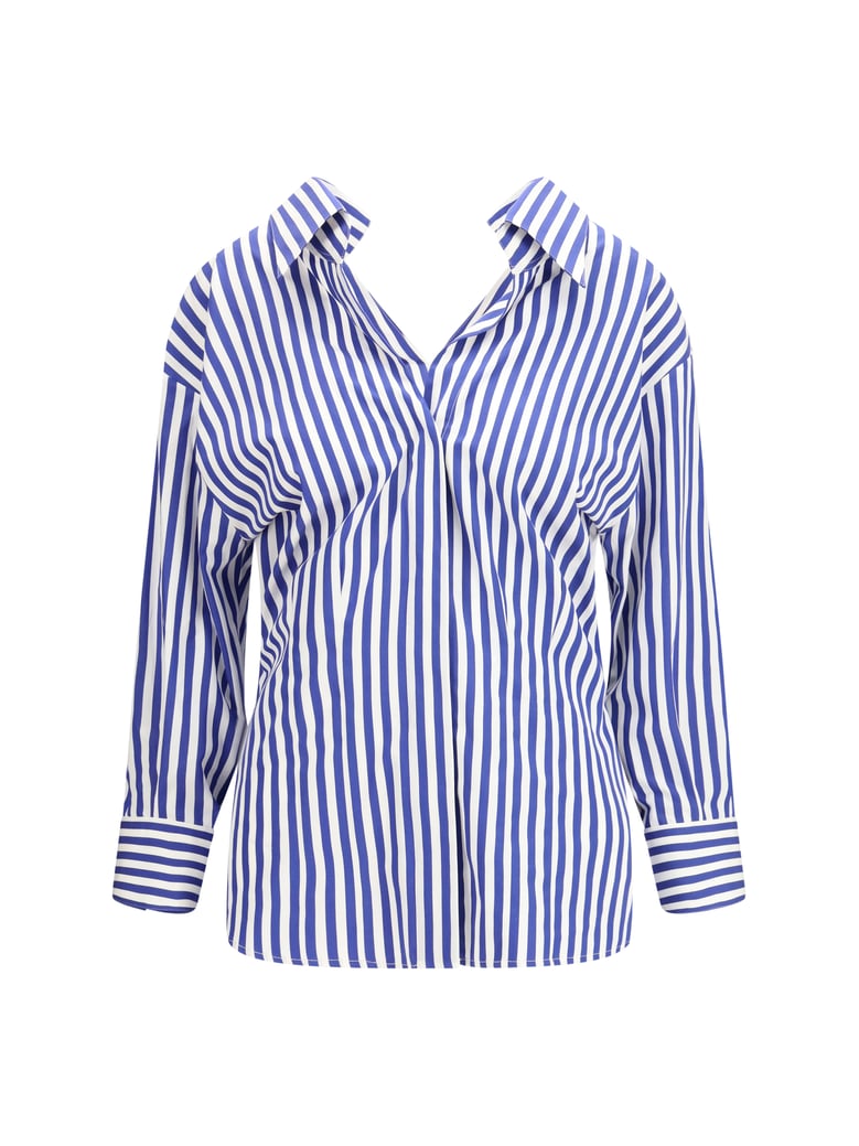 shirt open cotton electric blue/white by Selfnex