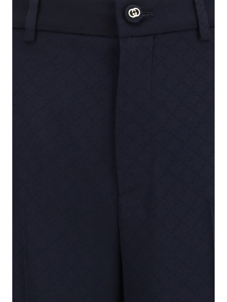 pants diamond-jacquard blue japan by Selfnex