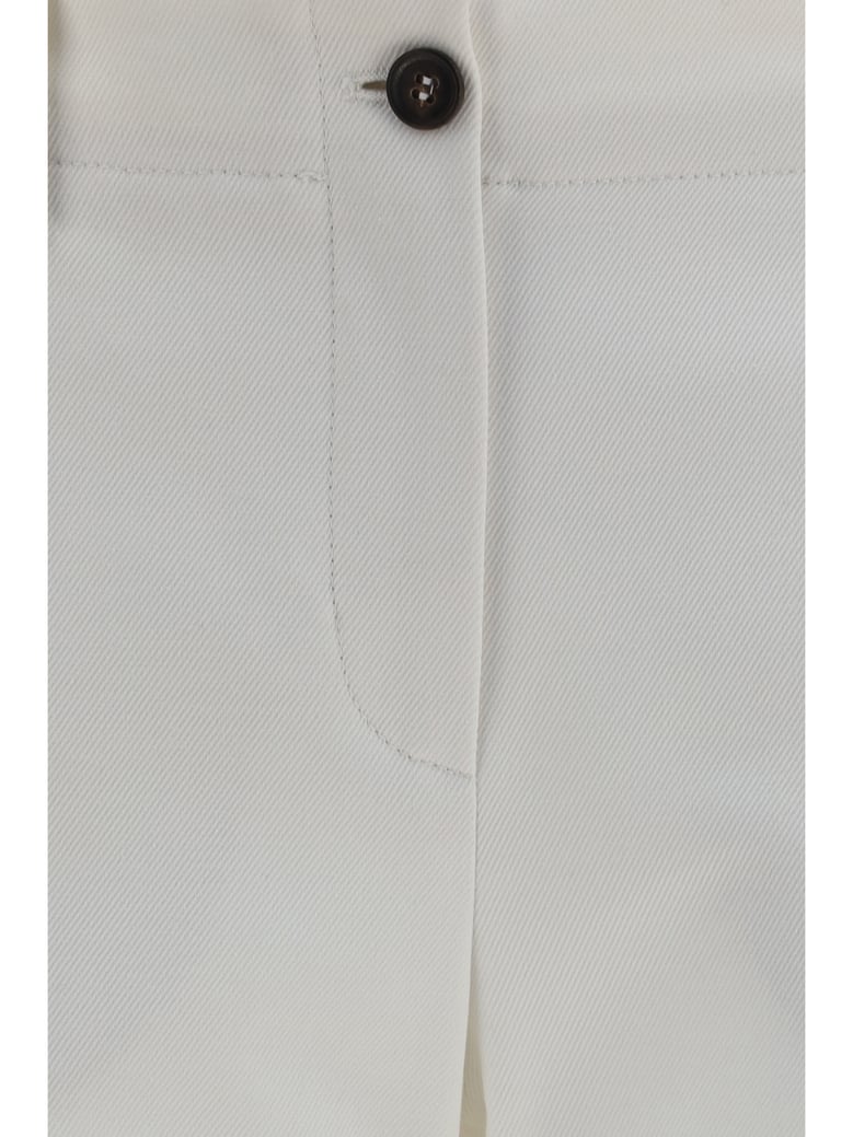 slim flared trousers off white by Selfnex