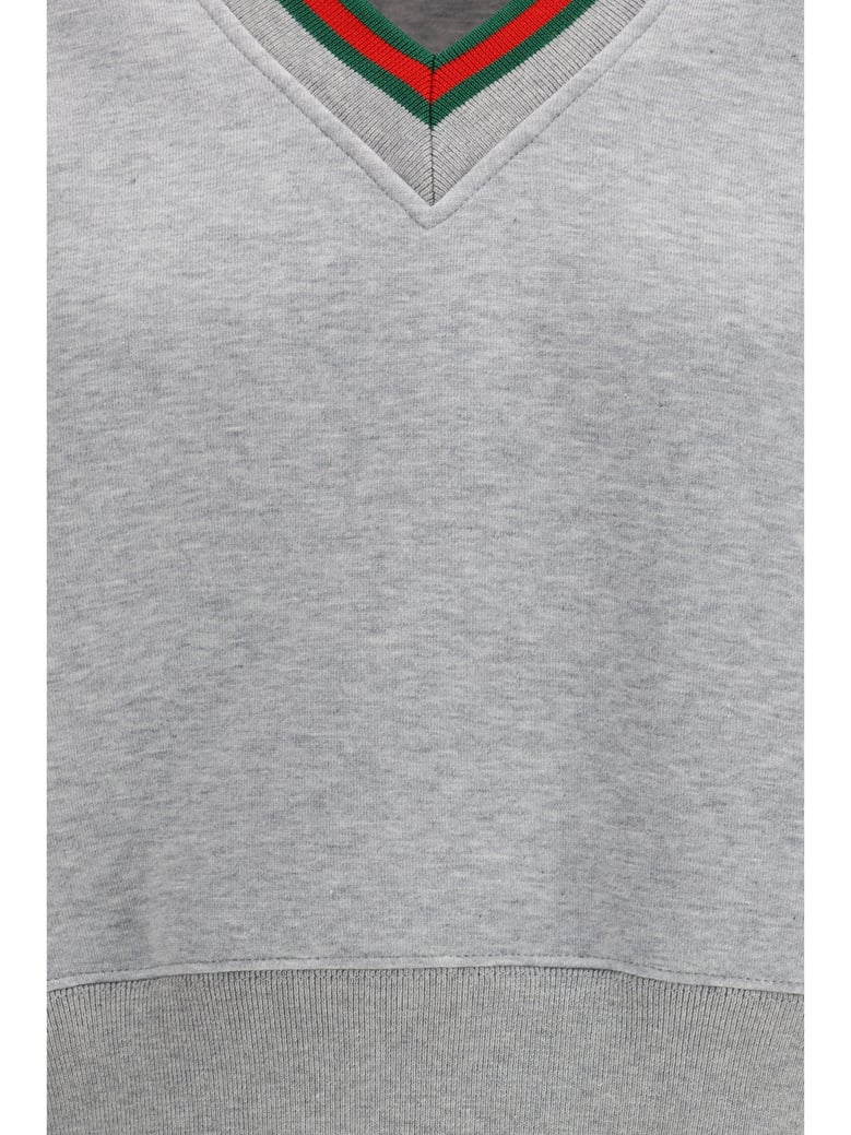 sweatshirt web cotton jersey grey melange by Selfnex