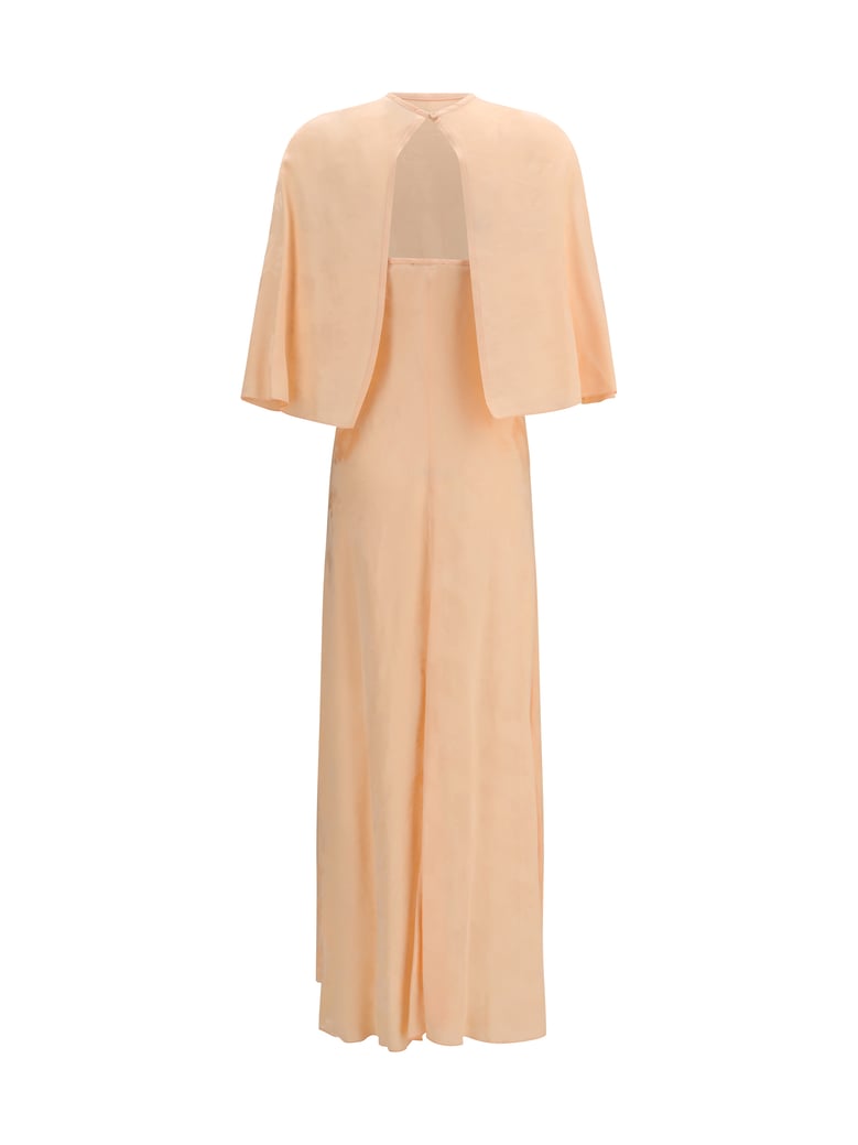 long dress bouquet jacquard white by Selfnex