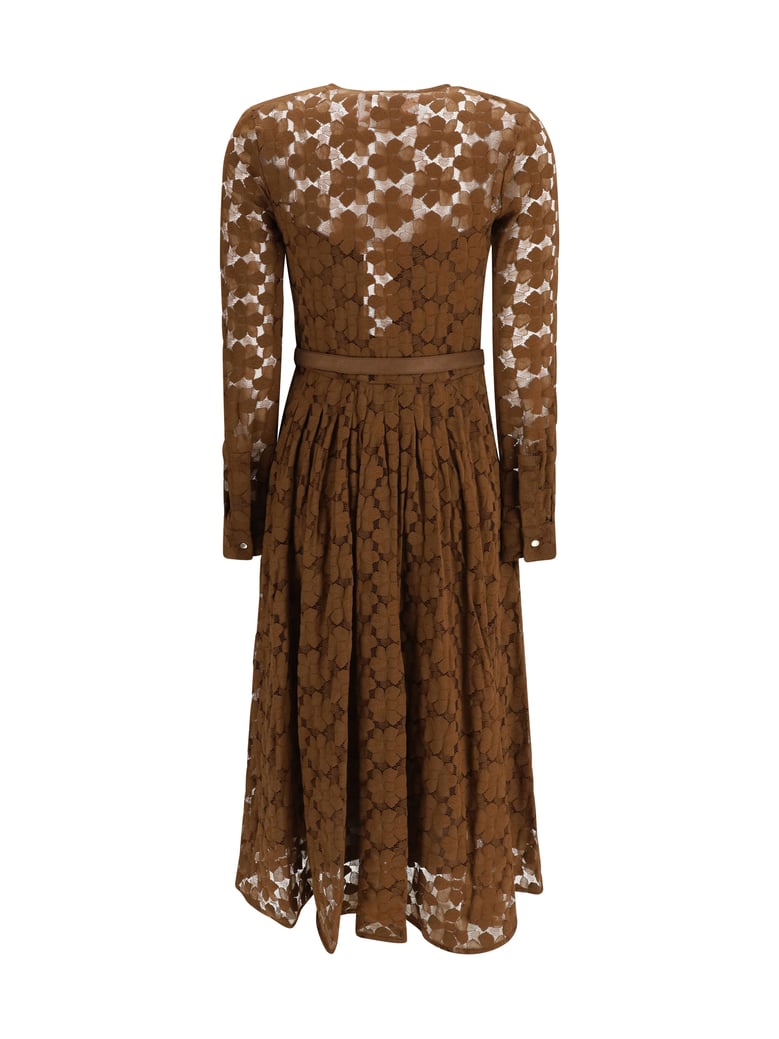 midi dress agrume chocolate lace by Selfnex