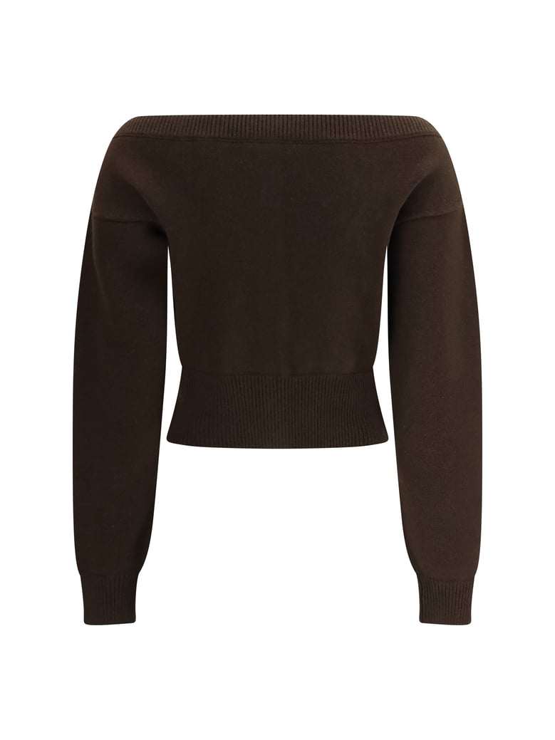 cardigan open-neck cashmere chocolate by Selfnex