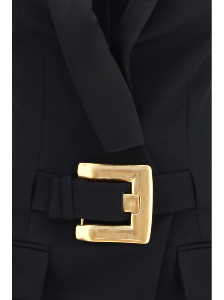dress grain de poudre belted black by Selfnex