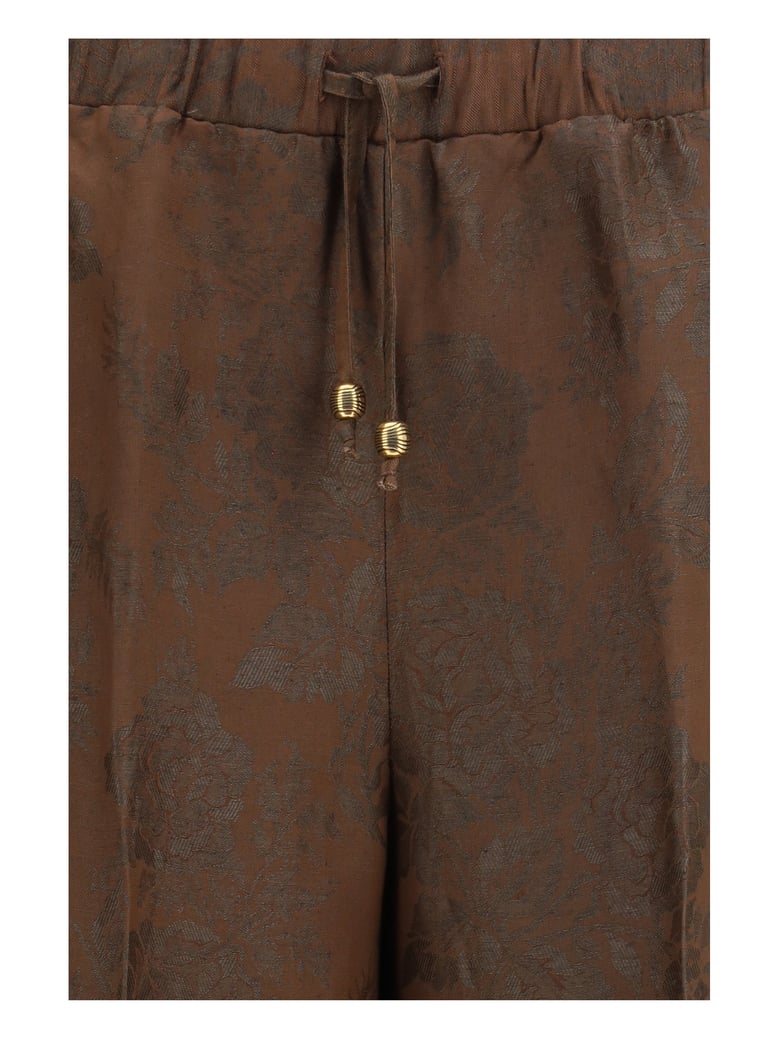 trousers nicole pants linen brown by Selfnex