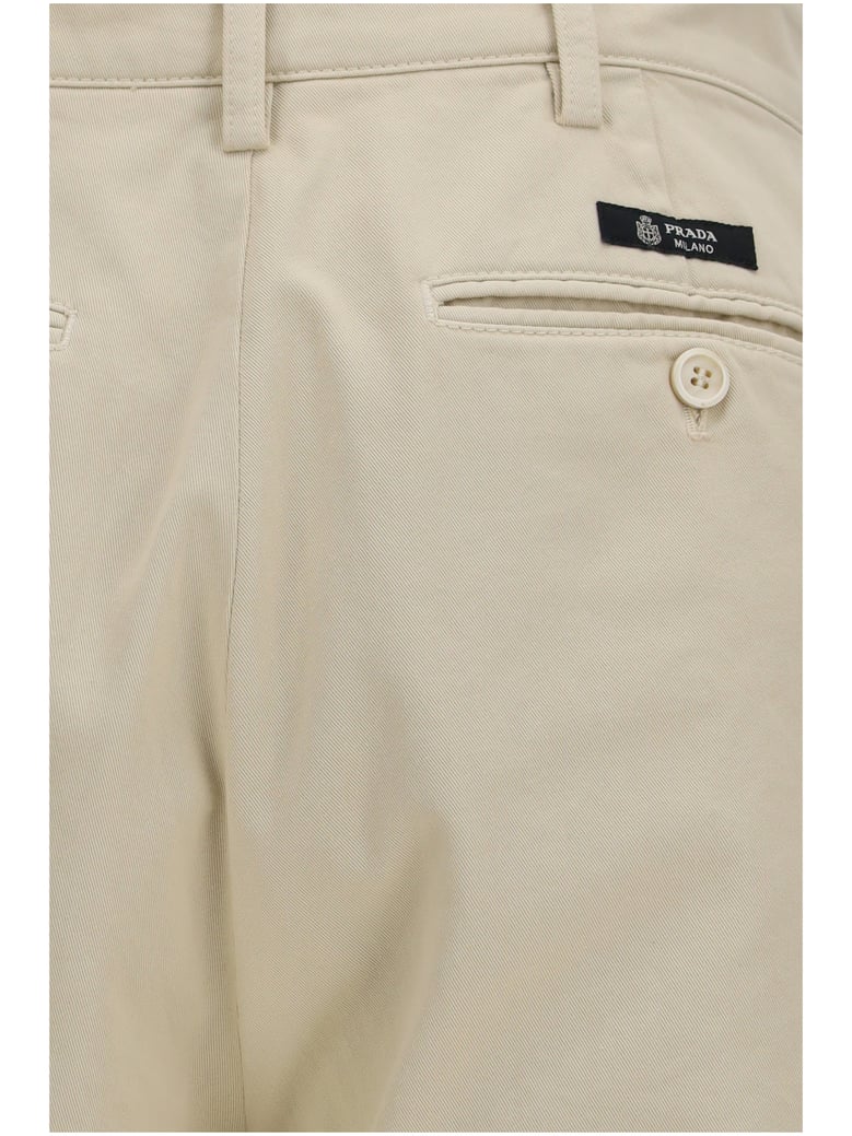 pants straight-leg cotton sand by Selfnex