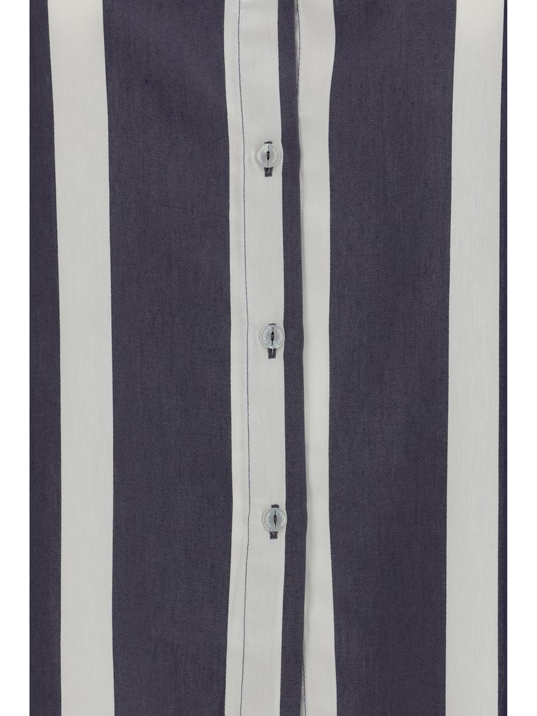 oversized striped shirt midnight blue by Selfnex