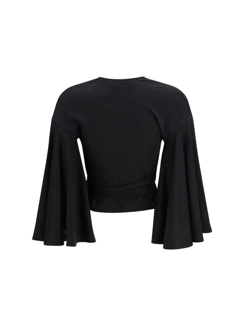 wrap top paysan black by Selfnex