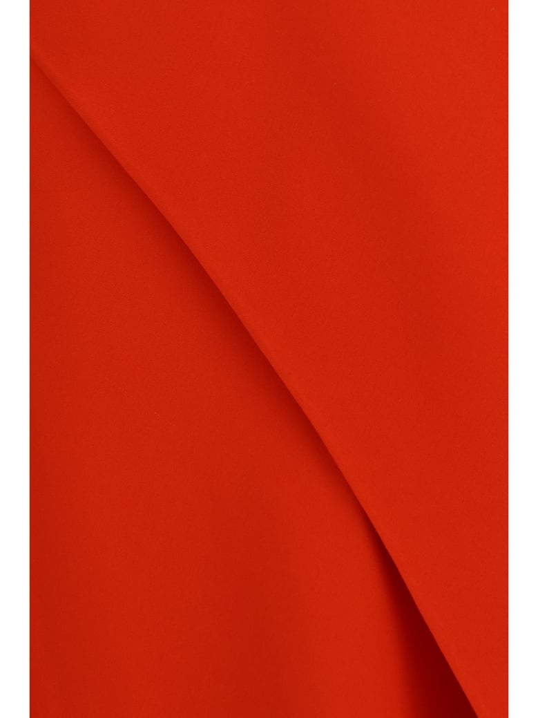 maxi dress draped silk sunset red by Selfnex