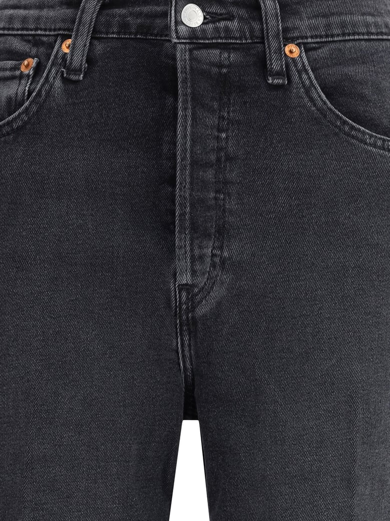 wide-leg jeans washed black by Selfnex
